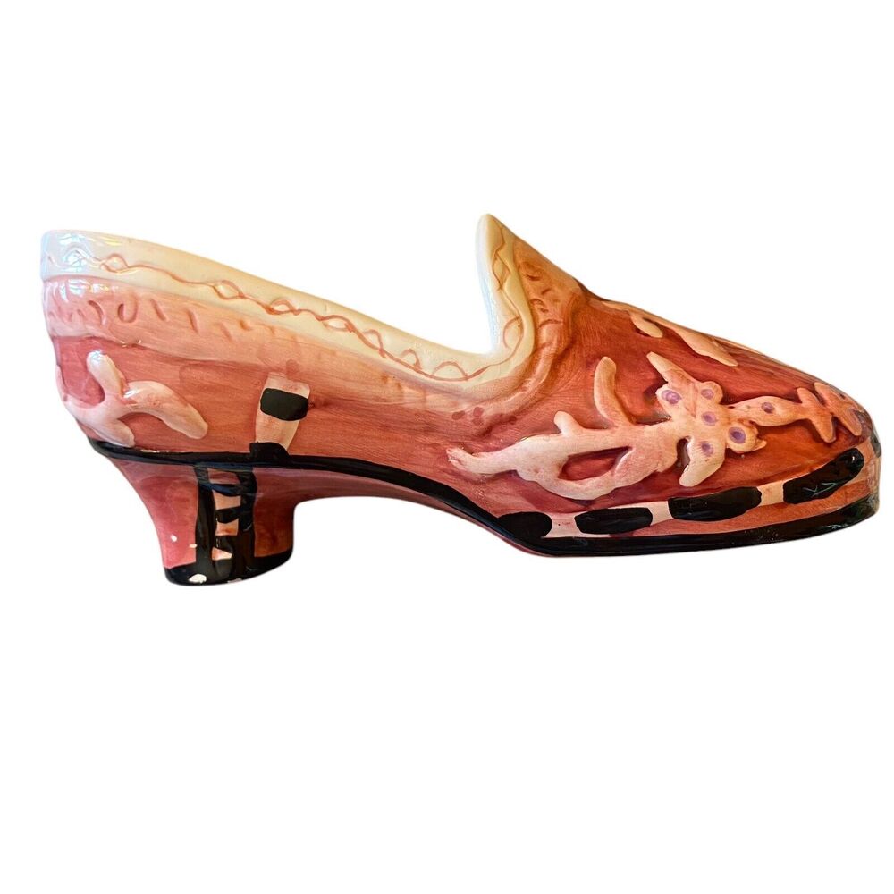 Vtg Hermitage Pottery Limited Edition Shoe Planter by Artist Cheryl Schwier